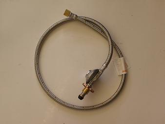 BBQ hose & reg - 1200mm stainless steel braided hose 3/8 SAE